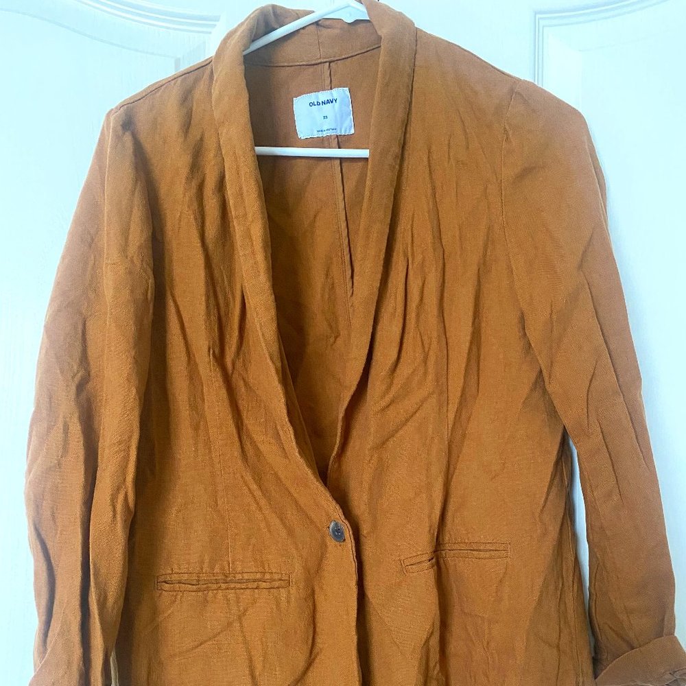 Rust Linen Blazer